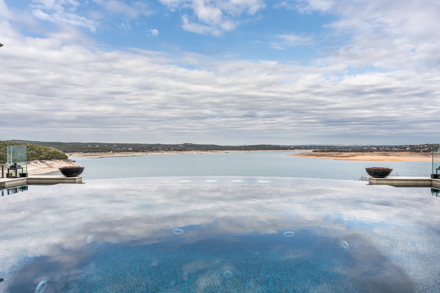 Pool terrace over the water